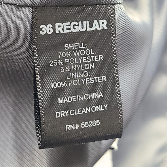 Express Innovator Blazer Mens 36 Regular Gray Extra Slim‎ Wool Blend Suit Jacket - Picture 6 of 9